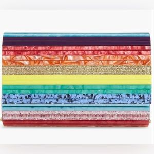 Kurt Geiger London Stripe Envelope Clutch